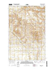 Oswego NW Montana Current topographic map, 1:24000 scale, 7.5 X 7.5 Minute, Year 2014