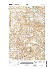 Park Lake Montana Current topographic map, 1:24000 scale, 7.5 X 7.5 Minute, Year 2014
