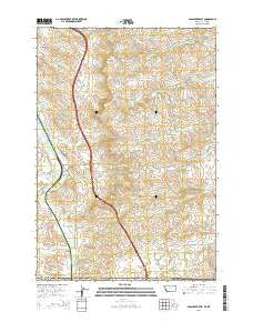 Pass Creek East Montana Current topographic map, 1:24000 scale, 7.5 X 7.5 Minute, Year 2014