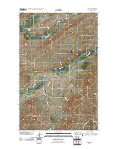 Piegan Montana Historical topographic map, 1:24000 scale, 7.5 X 7.5 Minute, Year 2011