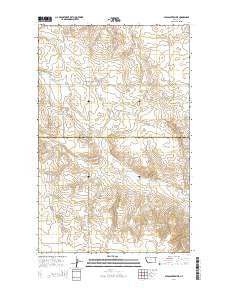 Pleasant Prairie Montana Current topographic map, 1:24000 scale, 7.5 X 7.5 Minute, Year 2014