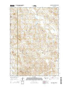 Pocochichee Butte Montana Current topographic map, 1:24000 scale, 7.5 X 7.5 Minute, Year 2014