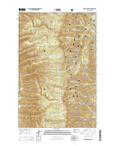Porcupine Creek Montana Current topographic map, 1:24000 scale, 7.5 X 7.5 Minute, Year 2014