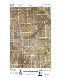 Quigley Coulee Montana Historical topographic map, 1:24000 scale, 7.5 X 7.5 Minute, Year 2011