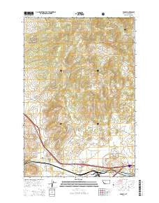 Ramsay Montana Current topographic map, 1:24000 scale, 7.5 X 7.5 Minute, Year 2014