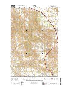 Rattlesnake Mountain Montana Current topographic map, 1:24000 scale, 7.5 X 7.5 Minute, Year 2014