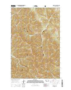 Rogers Pass Montana Current topographic map, 1:24000 scale, 7.5 X 7.5 Minute, Year 2014