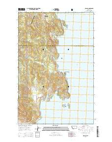 Rollins Montana Current topographic map, 1:24000 scale, 7.5 X 7.5 Minute, Year 2014