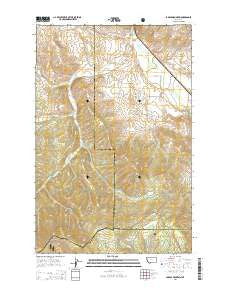 Saddle Mountain Montana Current topographic map, 1:24000 scale, 7.5 X 7.5 Minute, Year 2014