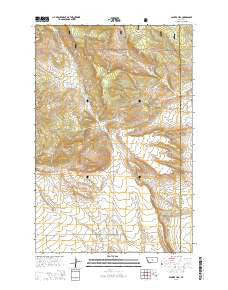 Sahara Hill Montana Current topographic map, 1:24000 scale, 7.5 X 7.5 Minute, Year 2014