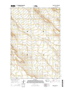 Sahara Hill SE Montana Current topographic map, 1:24000 scale, 7.5 X 7.5 Minute, Year 2014