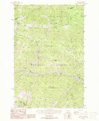 Saltese Montana Historical topographic map, 1:24000 scale, 7.5 X 7.5 Minute, Year 1988