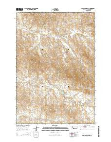 Sanburn Reservoir Montana Current topographic map, 1:24000 scale, 7.5 X 7.5 Minute, Year 2014