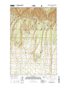 Snow Saucer Coulee Montana Current topographic map, 1:24000 scale, 7.5 X 7.5 Minute, Year 2014