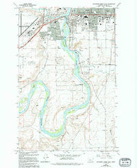 Southwest Great Falls Montana Historical topographic map, 1:24000 scale, 7.5 X 7.5 Minute, Year 1965
