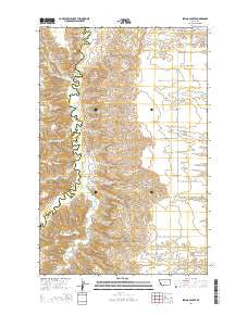 Spring Coulee Montana Current topographic map, 1:24000 scale, 7.5 X 7.5 Minute, Year 2014