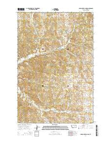 Spring Creek School Montana Current topographic map, 1:24000 scale, 7.5 X 7.5 Minute, Year 2014
