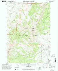 Spur Mountain Montana Historical topographic map, 1:24000 scale, 7.5 X 7.5 Minute, Year 1997