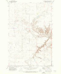 Square Butte NE Montana Historical topographic map, 1:24000 scale, 7.5 X 7.5 Minute, Year 1972