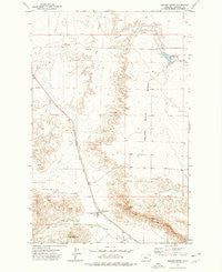 Square Butte Montana Historical topographic map, 1:24000 scale, 7.5 X 7.5 Minute, Year 1972