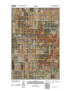 Square Butte NE Montana Historical topographic map, 1:24000 scale, 7.5 X 7.5 Minute, Year 2011