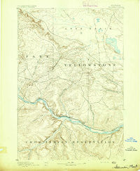 Stillwater Montana Historical topographic map, 1:125000 scale, 30 X 30 Minute, Year 1892