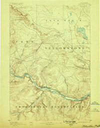 Stillwater Montana Historical topographic map, 1:125000 scale, 30 X 30 Minute, Year 1892