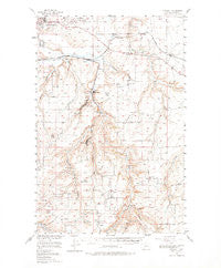 Stockett Montana Historical topographic map, 1:62500 scale, 15 X 15 Minute, Year 1955