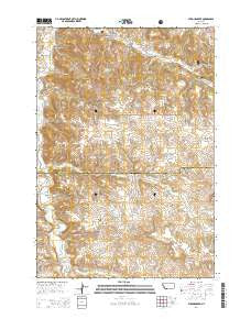 Stroud Creek Montana Current topographic map, 1:24000 scale, 7.5 X 7.5 Minute, Year 2014