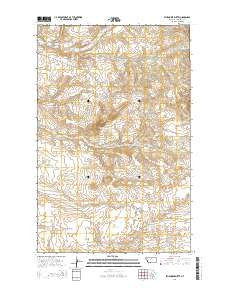 Studhorse Butte Montana Current topographic map, 1:24000 scale, 7.5 X 7.5 Minute, Year 2014