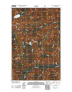 Sunburst Lake Montana Historical topographic map, 1:24000 scale, 7.5 X 7.5 Minute, Year 2011