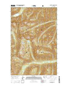 Sunburst Lake Montana Current topographic map, 1:24000 scale, 7.5 X 7.5 Minute, Year 2014