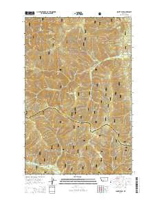 Sunset Peak Montana Current topographic map, 1:24000 scale, 7.5 X 7.5 Minute, Year 2014