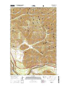 Tarkio Montana Current topographic map, 1:24000 scale, 7.5 X 7.5 Minute, Year 2014