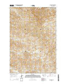 The Dugout Montana Current topographic map, 1:24000 scale, 7.5 X 7.5 Minute, Year 2014