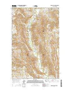 Thoeny Hills East Montana Current topographic map, 1:24000 scale, 7.5 X 7.5 Minute, Year 2014