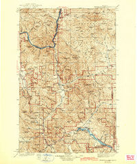 Thompson Lakes Montana Historical topographic map, 1:125000 scale, 30 X 30 Minute, Year 1942