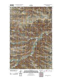 Thompson Coulee Montana Historical topographic map, 1:24000 scale, 7.5 X 7.5 Minute, Year 2011