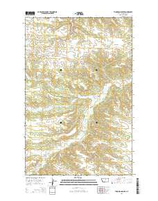 Thompson Coulee Montana Current topographic map, 1:24000 scale, 7.5 X 7.5 Minute, Year 2014