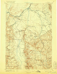 Three Forks Montana Historical topographic map, 1:250000 scale, 1 X 1 Degree, Year 1895
