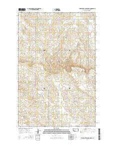 Three Buttes Creek West Montana Current topographic map, 1:24000 scale, 7.5 X 7.5 Minute, Year 2014
