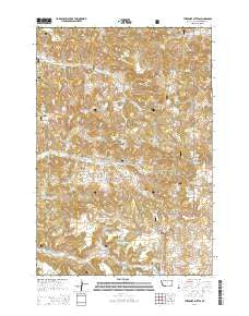 Threemile Buttes Montana Current topographic map, 1:24000 scale, 7.5 X 7.5 Minute, Year 2014