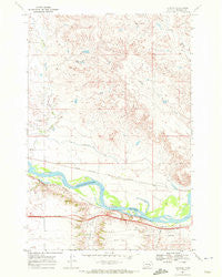 Thurlow Montana Historical topographic map, 1:24000 scale, 7.5 X 7.5 Minute, Year 1968