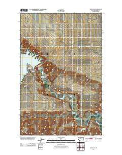 Tiber Dam Montana Historical topographic map, 1:24000 scale, 7.5 X 7.5 Minute, Year 2011