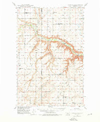 Timber Coulee Montana Historical topographic map, 1:62500 scale, 15 X 15 Minute, Year 1949