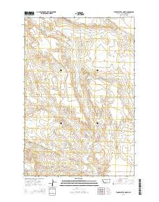 Timber Buttes North Montana Current topographic map, 1:24000 scale, 7.5 X 7.5 Minute, Year 2014