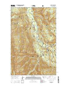 Tin Creek Montana Current topographic map, 1:24000 scale, 7.5 X 7.5 Minute, Year 2014