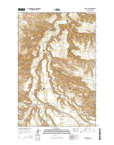 Toney Bench Montana Current topographic map, 1:24000 scale, 7.5 X 7.5 Minute, Year 2014