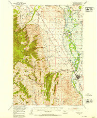 Townsend Montana Historical topographic map, 1:62500 scale, 15 X 15 Minute, Year 1950
