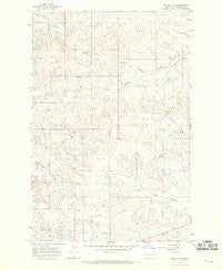 Twin Buttes Montana Historical topographic map, 1:24000 scale, 7.5 X 7.5 Minute, Year 1965